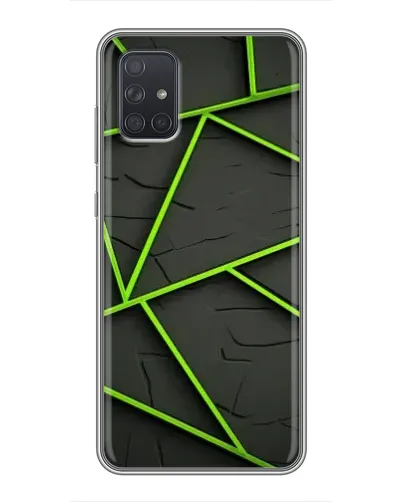 Чохол для Samsung Galaxy A72 з картинкою «Зелені геометричні лінії» Чохол для Samsung Galaxy A72 з картинкою «Зелені геометричні лінії»