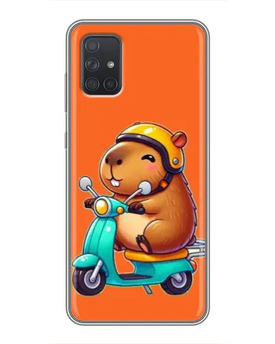 Чохол для Samsung Galaxy A72 з картинкою «Капібара на скутері» Чохол для Samsung Galaxy A72 з картинкою «Капібара на скутері»