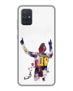 Чехол для Samsung Galaxy A72 с картинкой «Messi Barca»