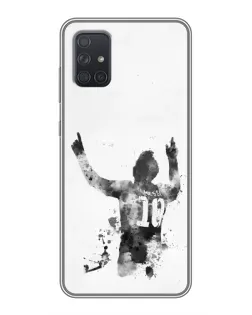 Чехол для Samsung Galaxy A72 с картинкой «Messi ART»
