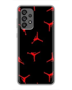 Чохол для Samsung Galaxy A73 (5G) з картинкою «Jordan Red Pattern»