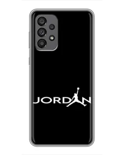 Чохол для Samsung Galaxy A73 (5G) з картинкою «Jordan White Logo»
