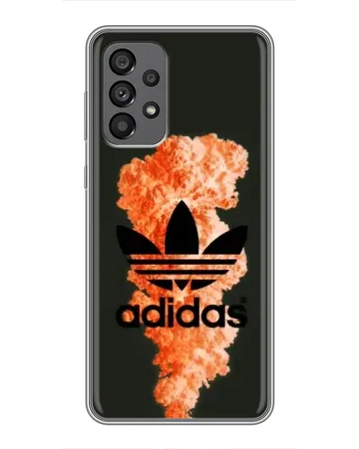 Чехол для Samsung Galaxy A73 (5G) с картинкой «Оранжевый дым Adidas»