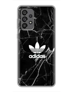 Чехол для Samsung Galaxy A73 (5G) с картинкой «Белый мрамор Adidas»