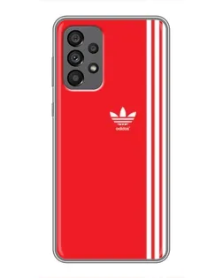 Чехол для Samsung Galaxy A73 (5G) с картинкой «Красный минимализм Adidas»