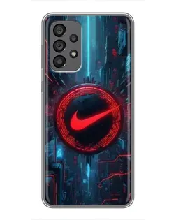 Чехол для Samsung Galaxy A73 (5G) с картинкой «Техногенный стиль Nike»