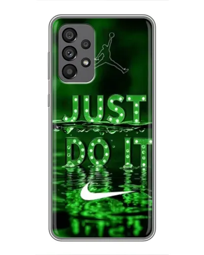 Чехол для Samsung Galaxy A73 (5G) с картинкой «Зеленый неоновый Nike»
