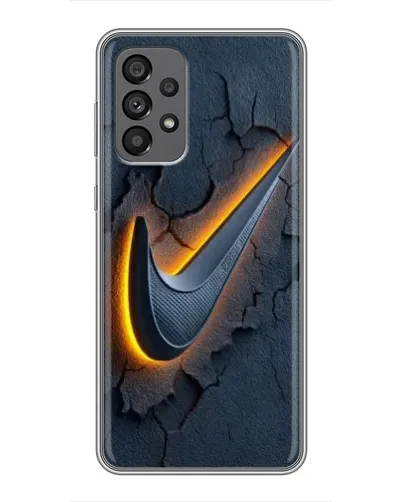Чехол для Samsung Galaxy A73 (5G) с картинкой «Объемный логотип Найк»
