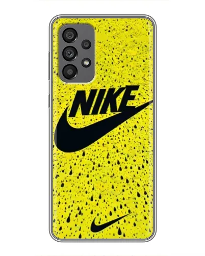 Чехол для Samsung Galaxy A73 (5G) с картинкой «Желтый текстурный Nike»