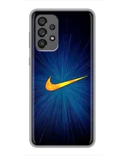Чехол для Samsung Galaxy A73 (5G) с картинкой «Синий пульс Nike» Чехол для Samsung Galaxy A73 (5G) с картинкой «Синий пульс Nike»