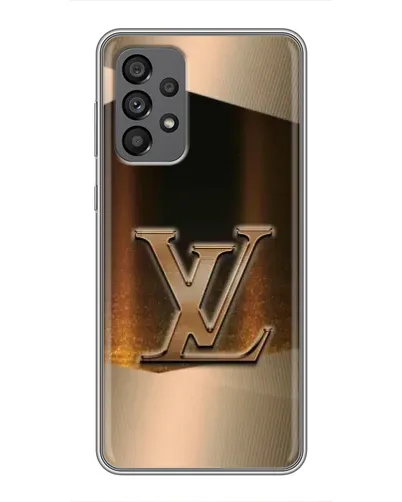 Чехол для Samsung Galaxy A73 (5G) с картинкой «LV — золотое сияние»