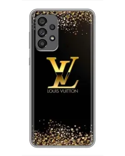 Чехол для Samsung Galaxy A73 (5G) с картинкой «LV — золотые искры»
