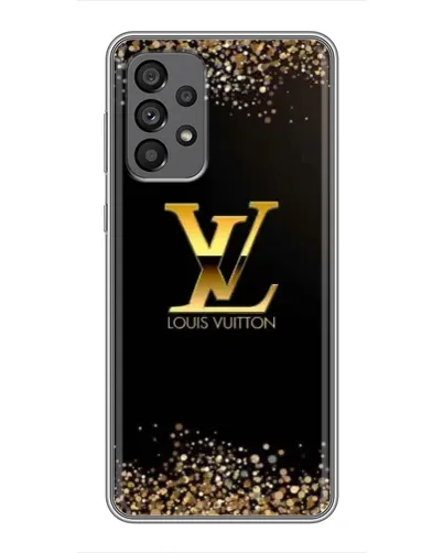 Чехол для Samsung Galaxy A73 (5G) с картинкой «LV — золотые искры»