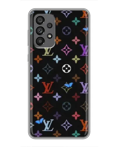 Чехол для Samsung Galaxy A73 (5G) с картинкой «Цветная монограмма LV»