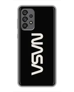 Чехол для Samsung Galaxy A73 (5G) с картинкой «NASA — вертикальный логотип»