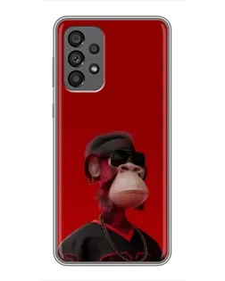 Чехол для Samsung Galaxy A73 (5G) с картинкой «Bored Ape в красном» Чехол для Samsung Galaxy A73 (5G) с картинкой «Bored Ape в красном»