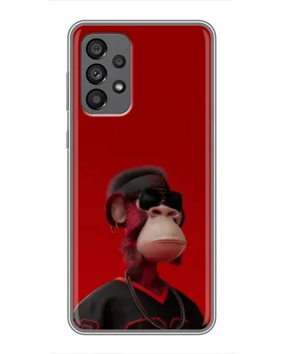 Чехол для Samsung Galaxy A73 (5G) с картинкой «Bored Ape в красном»