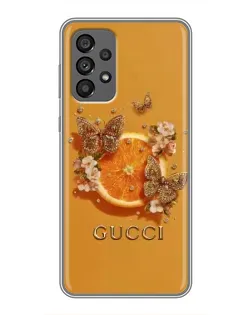 Чохол для Samsung Galaxy A73 (5G) з картинкою «Gucci — золоті метелики» Чохол для Samsung Galaxy A73 (5G) з картинкою «Gucci — золоті метелики»