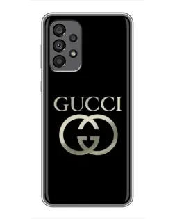 Чохол для Samsung Galaxy A73 (5G) з картинкою «Gucci — золото на чорному» Чохол для Samsung Galaxy A73 (5G) з картинкою «Gucci — золото на чорному»