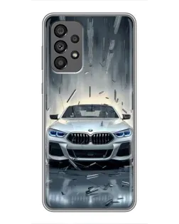 Чохол для Samsung Galaxy A73 (5G) з картинкою «BMW у світлі фар»