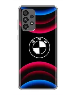 Чохол для Samsung Galaxy A73 (5G) з картинкою «Логотип BMW та неонові дуги»