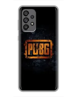 Чехол для Samsung Galaxy A73 (5G) с картинкой «PUBG — золотой логотип»