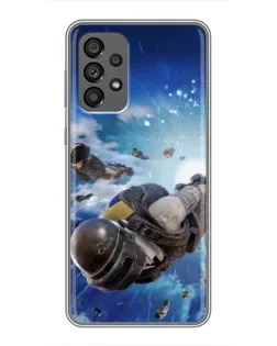 Чехол для Samsung Galaxy A73 (5G) с картинкой «Десант PUBG — прыжок»
