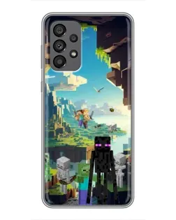 Чехол для Samsung Galaxy A73 (5G) с картинкой «Эндермен в лесу»