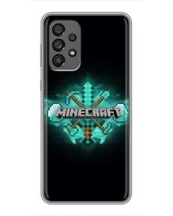Чехол для Samsung Galaxy A73 (5G) с картинкой «Minecraft Diamond лого»