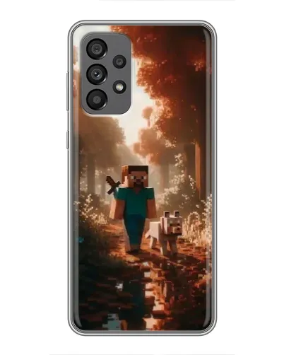 Чехол для Samsung Galaxy A73 (5G) с картинкой «Стив в лесу» Чехол для Samsung Galaxy A73 (5G) с картинкой «Стив в лесу»