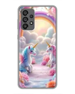 Чохол для Samsung Galaxy A73 (5G) з картинкою «Веселка і єдинороги» Чохол для Samsung Galaxy A73 (5G) з картинкою «Веселка і єдинороги»