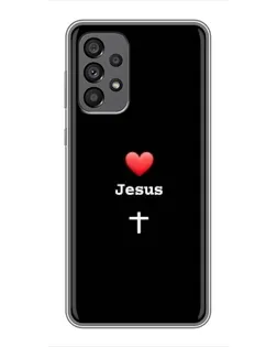 Чохол для Samsung Galaxy A73 (5G) з картинкою «Серце - Jesus»
