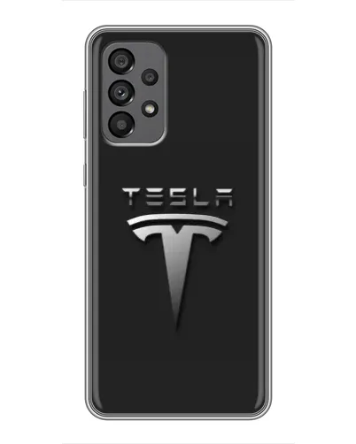 Чехол для Samsung Galaxy A73 (5G) с картинкой «Стальной логотип Tesla» Чехол для Samsung Galaxy A73 (5G) с картинкой «Стальной логотип Tesla»