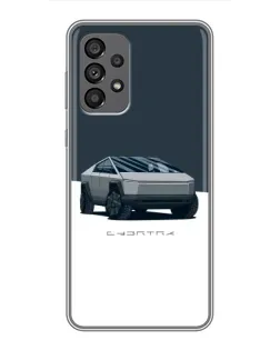 Чехол для Samsung Galaxy A73 (5G) с картинкой «Серебристый Cybertruck Tesla»