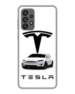 Чехол для Samsung Galaxy A73 (5G) с картинкой «Tesla White Style»