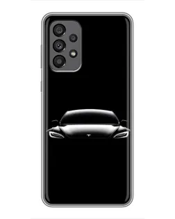 Чехол для Samsung Galaxy A73 (5G) с картинкой «Фары Tesla Night»