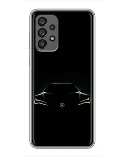 Чохол для Samsung Galaxy A73 (5G) з картинкою «Mercedes — силует авто»