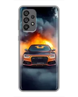 Чохол для Samsung Galaxy A73 (5G) з картинкою «Audi у вогняному диму»