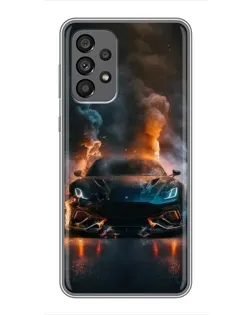 Чехол для Samsung Galaxy A73 (5G) с картинкой «Lamborghini дымная эстетика»
