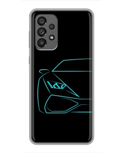 Чехол для Samsung Galaxy A73 (5G) с картинкой «Голубой силуэт Lamborghini» Чехол для Samsung Galaxy A73 (5G) с картинкой «Голубой силуэт Lamborghini»