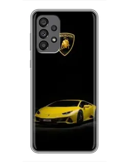 Чехол для Samsung Galaxy A73 (5G) с картинкой «Lamborghini желтый акцент»