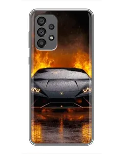 Чехол для Samsung Galaxy A73 (5G) с картинкой «Lamborghini в огне»