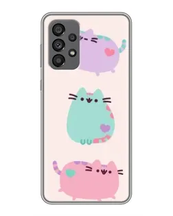 Чохол для Samsung Galaxy A73 (5G) з картинкою «Pusheen тріо» Чохол для Samsung Galaxy A73 (5G) з картинкою «Pusheen тріо»