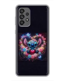 Чохол для Samsung Galaxy A73 (5G) з картинкою «Stitch у квітах»
