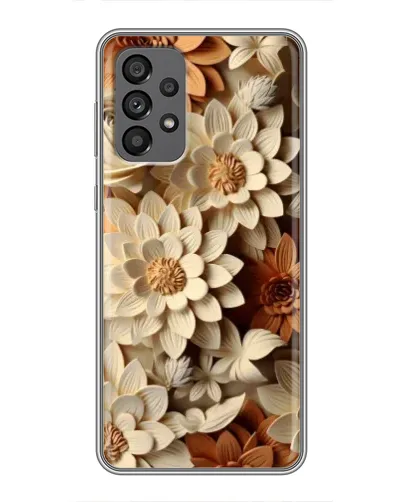 Чехол для Samsung Galaxy A73 (5G) с картинкой «Бежевый флористический декор»