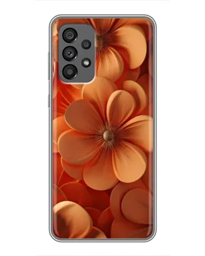 Чехол для Samsung Galaxy A73 (5G) с картинкой «Оранжевый макро цветок»
