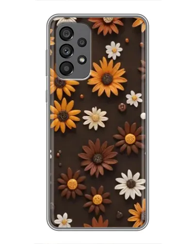 Чехол для Samsung Galaxy A73 (5G) с картинкой «Узор из маленьких подсолнухов»