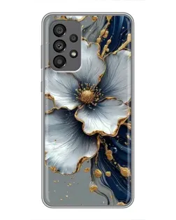 Чохол для Samsung Galaxy A73 (5G) з картинкою «Біла квітка та золотий флюїд» Чохол для Samsung Galaxy A73 (5G) з картинкою «Біла квітка та золотий флюїд»