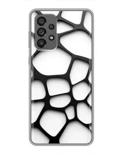 Чохол для Samsung Galaxy A73 (5G) з картинкою «Біла об'ємна сітка»