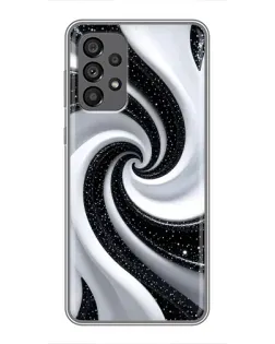 Чохол для Samsung Galaxy A73 (5G) з картинкою «Чорно-біла спіраль»